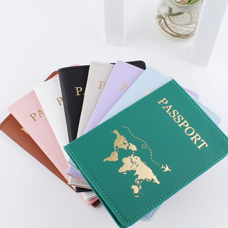 Travel Accessories Wallet - 1PCS PU หนังแผนที่หนังสือเดินทางกรณีผู้ถือบัตรแฟชั่นกระเป๋าสตางค์น้ําหนักเบาอุปกรณ์เสริมสําหรับเที่ยวบินสําหรับสตรีหรือชาย