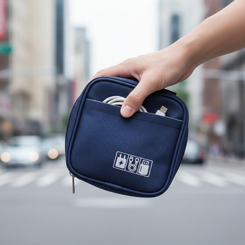 Travel Accessories Organizer Bag - 【F】กระเป๋าจัดระเบียบสายเคเบิลแบบพกพา กันน้ำ กระเป๋าใส่อุปกรณ์ดิจิทัลสำหรับเดินทาง สำหรับเก็บ USB แบตเตอรี่สำรอง