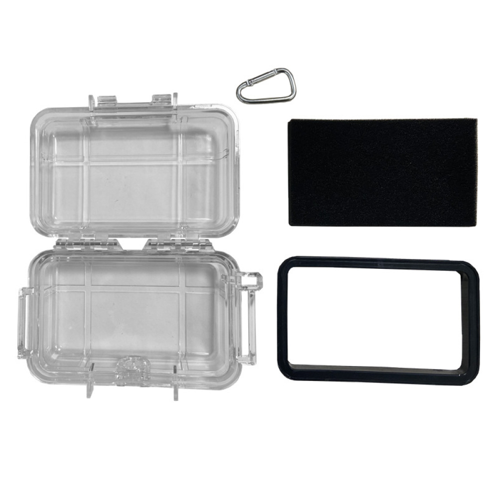 Travel Accessories Jewelry - กล่องเก็บของขนาดเล็กแบบพกพา กันน้ำ โปร่งใส ทนต่อแรงกระแทก พร้อมบุโฟม สำหรับจัดเก็บเครื่องประดับ