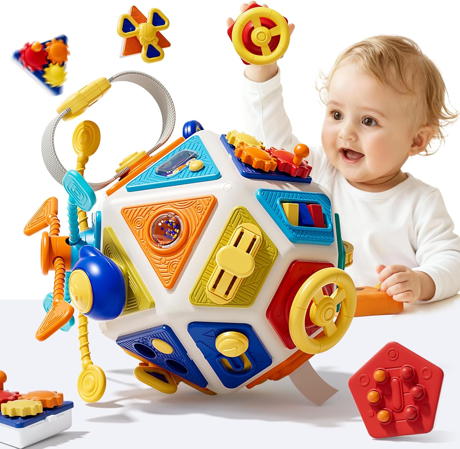 Travel Accessories Baby - ของเล่นบอร์ดกิจกรรมสำหรับเด็ก ของเล่นเสริมพัฒนาการแบบมอนเตสซอรี่ ของเล่นฝึกทักษะการเคลื่อนไหวสำหรับเด็กเล็ก ของเล่นเสริมพัฒนาการสำหรับเดินทาง ของขวัญของเล่นฝึกสมาธิ