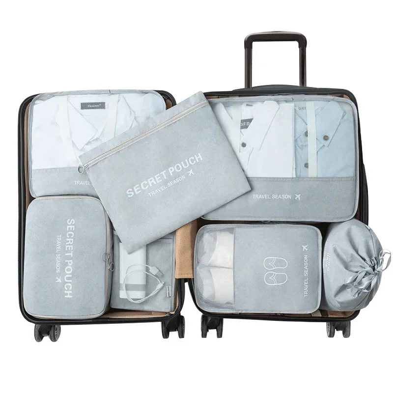 Travel Accessories Organizer Bag - กระเป๋าจัดเก็บเสื้อผ้าสำหรับเดินทาง แฟชั่น กันน้ำ จัดระเบียบเสื้อผ้า พับได้ มีซิป