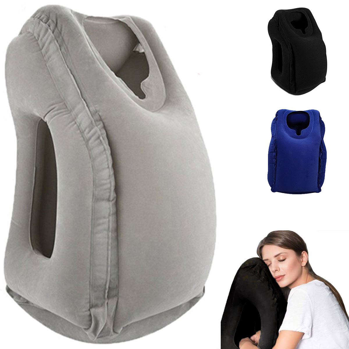 Travel Accessories Long Flight - หมอนรองคอแบบพกพา, อุปกรณ์เสริมสำหรับการเดินทางพร้อมที่รองรับคอและศีรษะ, หมอนรองคอสำหรับการเดินทางระยะไกล รถยนต์ งีบหลับในออฟฟิศ