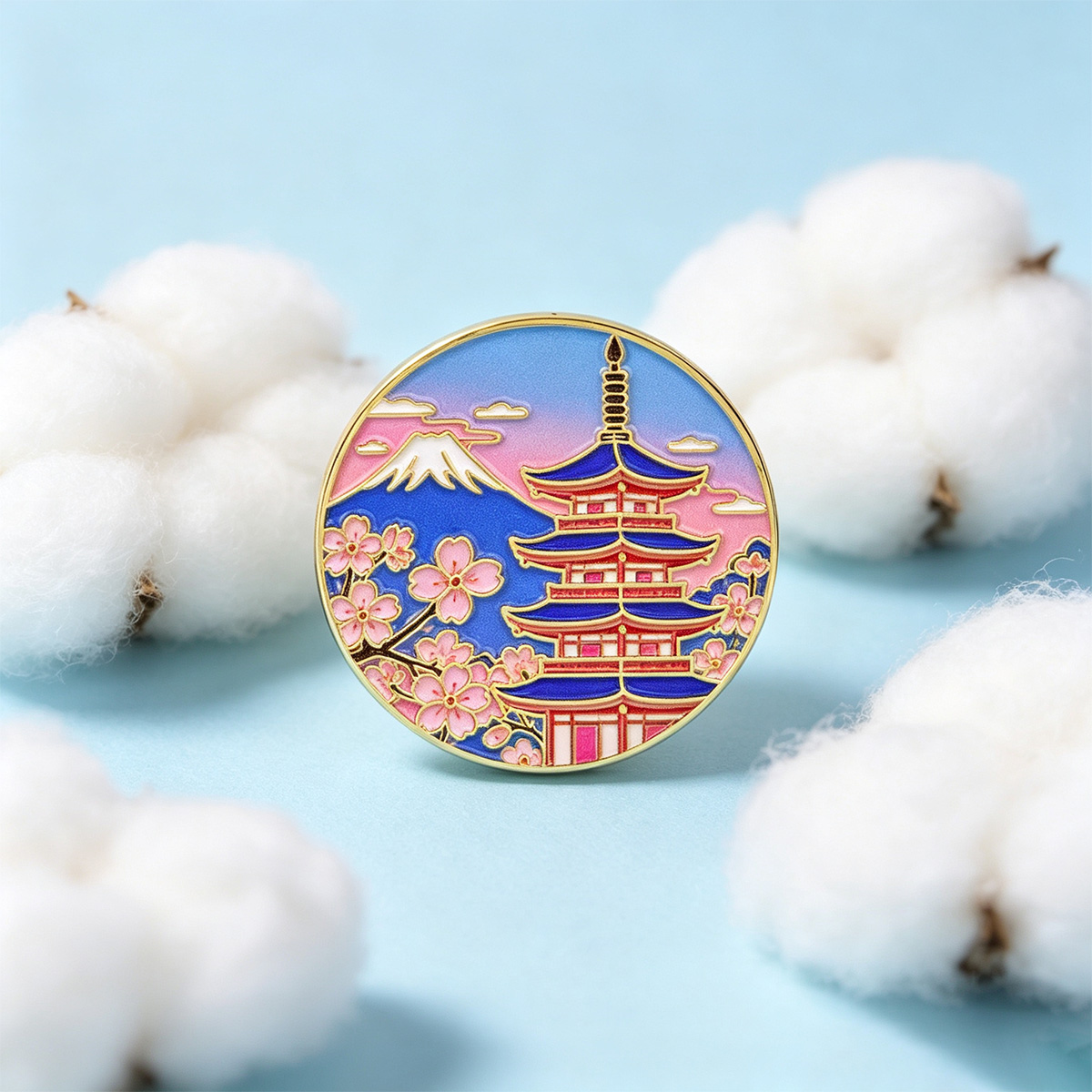 เข็มกลัดเคลือบลายดอกซากุระญี่ป - Travel Accessories Jewelry บทวิจารณ์และราคา