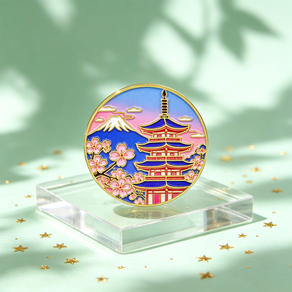 เข็มกลัดเคลือบลายดอกซากุระญี่ป - Travel Accessories Jewelry บทวิจารณ์และราคา