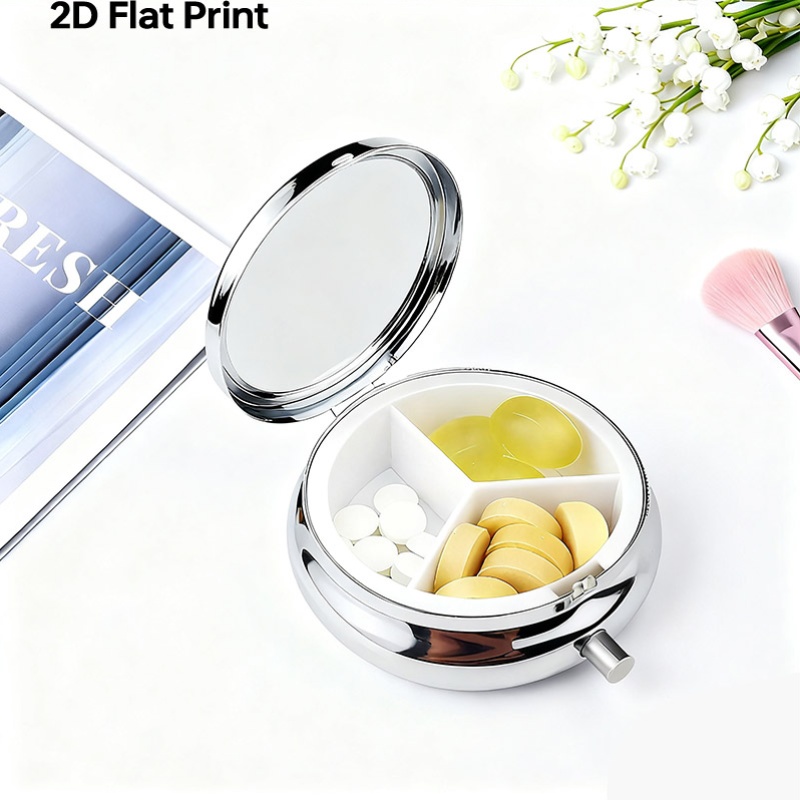 กล่องยาโลหะทรงกลมแบบแบน พกพาสะ - Travel Accessories As Gifts บทวิจารณ์และราคา