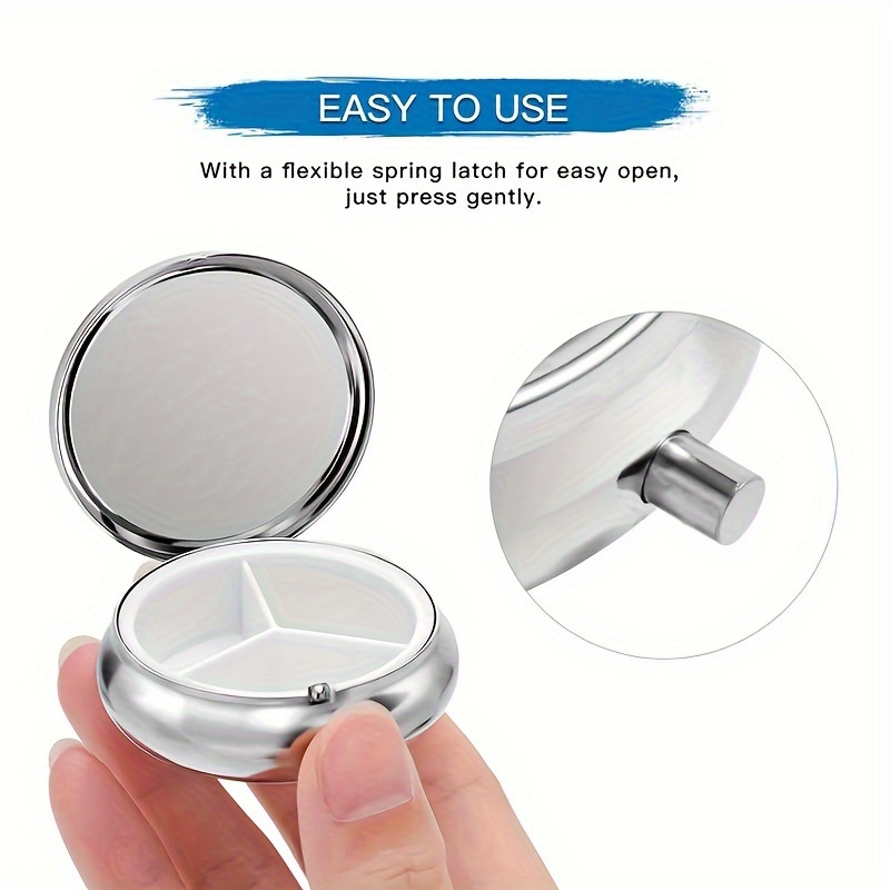 กล่องยาโลหะทรงกลมแบบแบน พกพาสะ - Travel Accessories As Gifts บทวิจารณ์และราคา