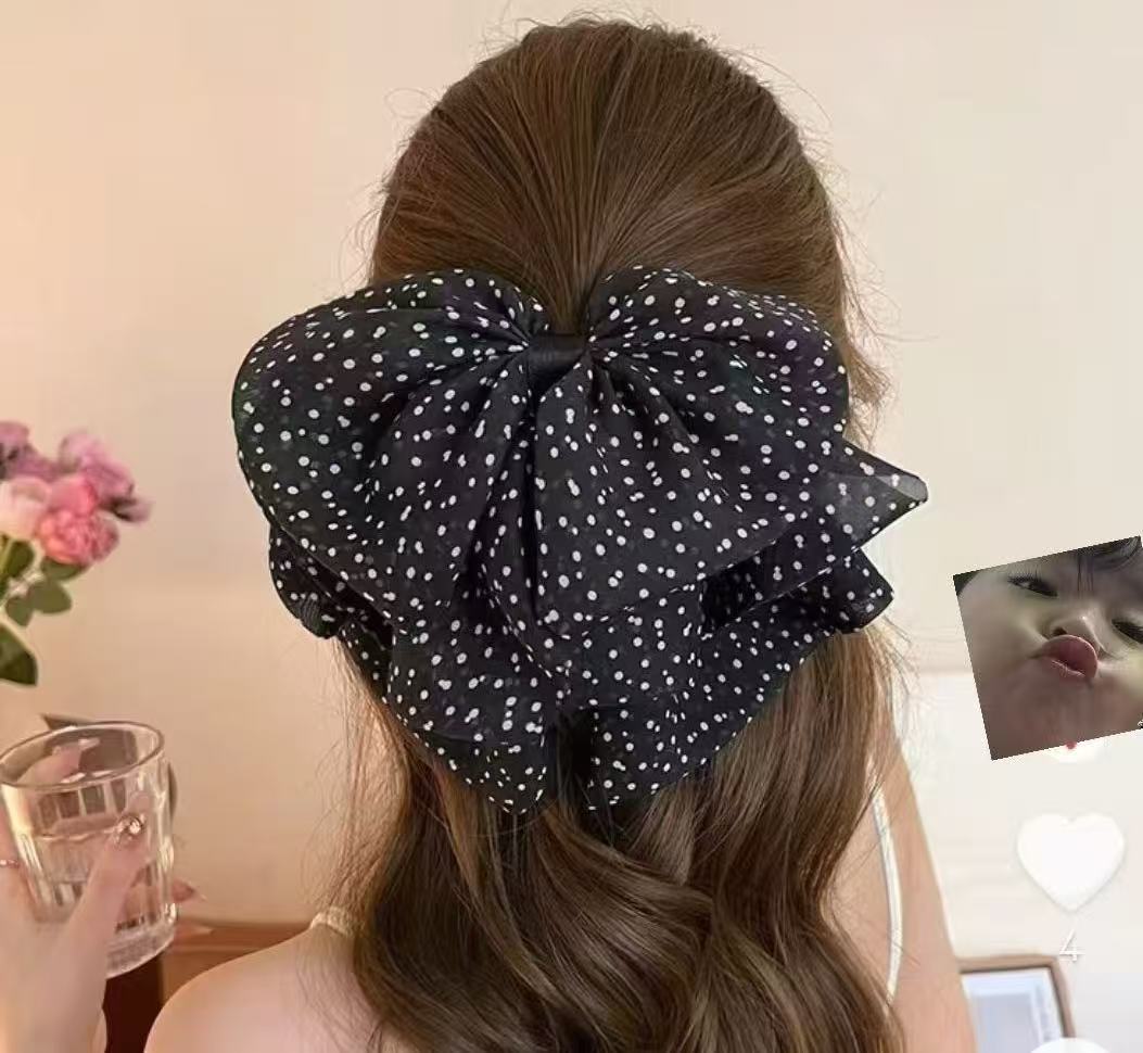 กิ๊บติดผมรูปฉลามโบว์ใหญ่ลายจุด - Travel Accessories Aesthetic บทวิจารณ์และราคา
