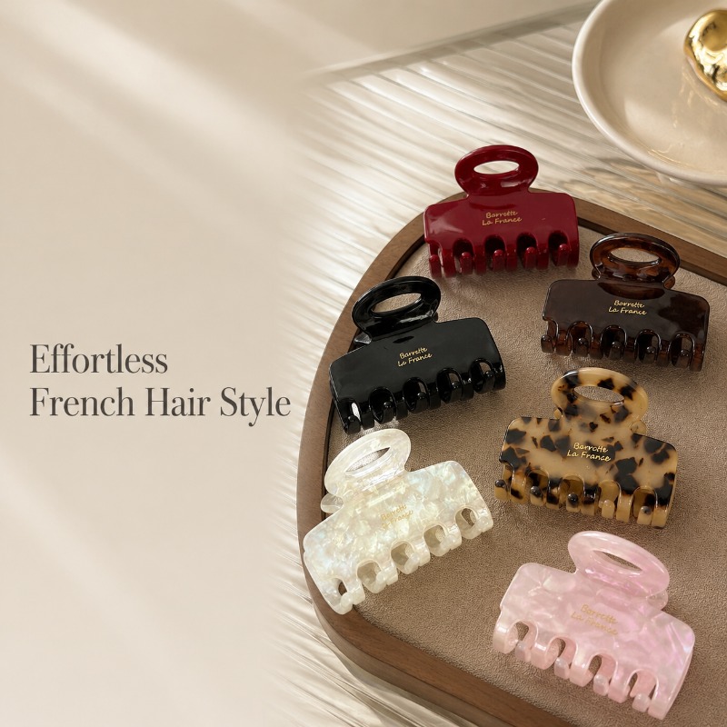 กิ๊บหนีบผมขนาดกลางแบบฝรั่งเศส  - Travel Accessories Aesthetic บทวิจารณ์และราคา