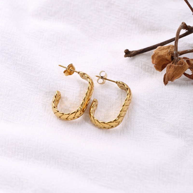 ต่างหูสแตนเลสชุบทอง 18K รูปทรง - Travel Accessories As Gifts บทวิจารณ์และราคา
