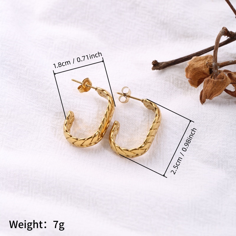 ต่างหูสแตนเลสชุบทอง 18K รูปทรง - Travel Accessories As Gifts บทวิจารณ์และราคา