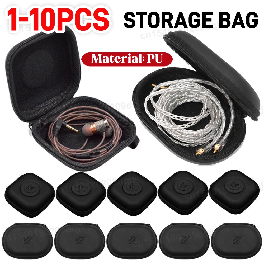 1-10PCS KZ หูฟังเคสหนัง PU รูป - Travel Accessories Organizer Bag บทวิจารณ์และราคา