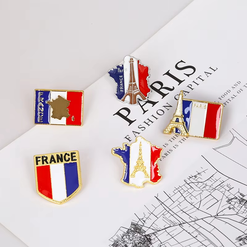 เข็มกลัดเคลือบลายธงชาติฝรั่งเศ - Travel Accessories Jewelry บทวิจารณ์และราคา
