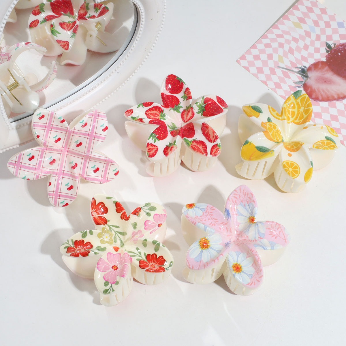 กิ๊บหนีบผมพลาสติก 3 ชิ้น ลายผล - Travel Accessories Aesthetic บทวิจารณ์และราคา